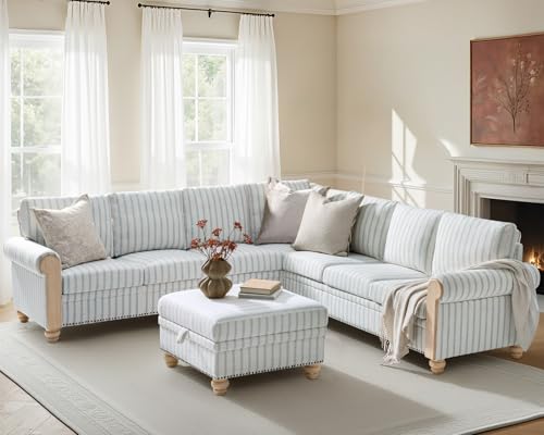 The support you need 7-Seater Farmhouse Sectional Sofa with Storage