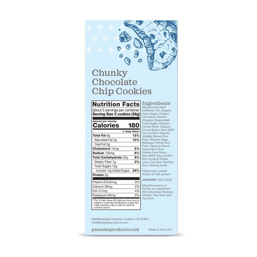 Pamela's Products, Chunky Chocolate Chip Cookies, 6.25 OZ (Pack of 6) image 5