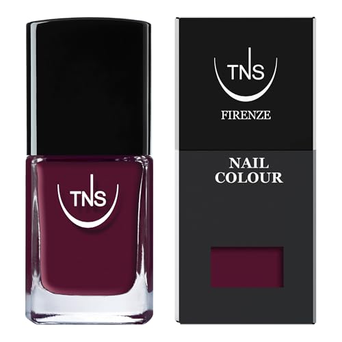 TNS Cosmetics - Obsession smalto bordeaux formula professionale, coprente e brillante. 10 ml