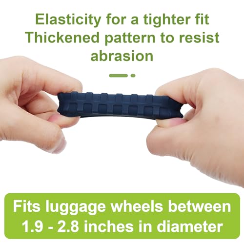 Luggage Wheel Covers Suitcase Wheels Covers Protectors 16 Pcs Silicone Wheel Protective covers for Spinner Luggage Suitcases (Grey)4