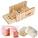 Produktbild lyrlody Seife Silikonform, handgemachte verstellbare Holzseife Schimmel Laib Cutter Schimmel mit Holzkiste, Silikonseifenform gerades Messer und Pine Seifenspender
