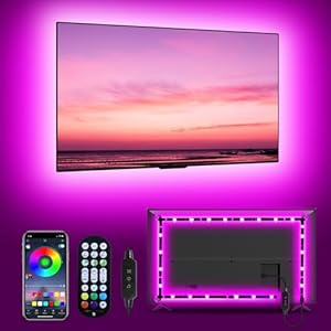 MATICOD LED Lights for TV, 5M for 55-70in TV Lights, Color Changing Music Sync Tv Backlightwith Remote and App Control USB Led Strip Light for Christmas Gaming Room Decoration