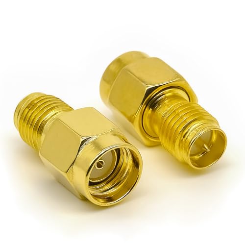Adaptador Conector RP-SMA Hembra a RP-SMA Macho x2 miniatura 2