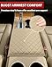 KBH Center Console Armrest Cover for Lincoln Navigator 2007-2014, Middle Console Arm Rest Lid Protector, Interior Accessories, Anti-Scratch, Beige