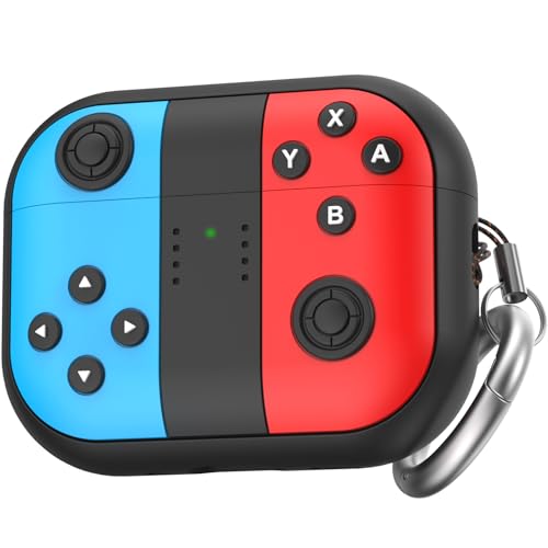 Image of TRONWIN for AirPods Pro 3 Case - 2025 Silicone Cover Gamepad Design Case for Apple AirPods Pro 3rd Generation, Cute Air pod Pro 3 Cover for Men /Women (Blue&Red)