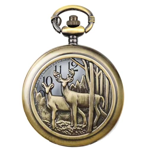 Image of Udaney Elk Pocket Watch with Exquisite Box - Ideal Christmas Gift