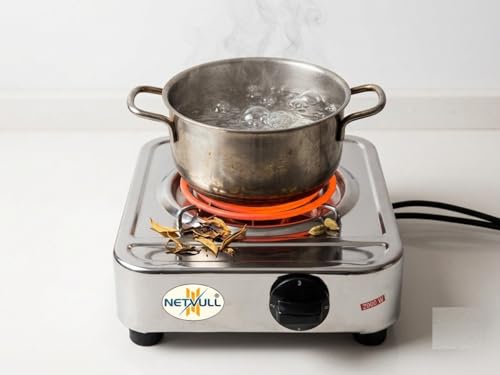 Image of Stainless Steel 2000 Watt Induction Cooktop Electric Stove Without Gas for Kitchen Energy Efficient Induction Chulha for All Utensils Compact Hot Plate for Daily Cooking