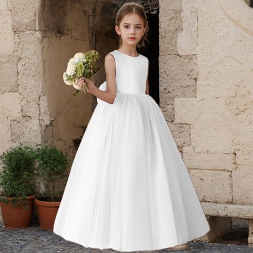Vestido elegante para niña con lazo exclusivo y acabados de alta costura 3