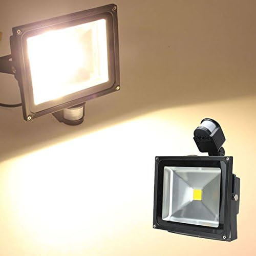 40W Warm White PIR Motion Sensor Security LED Flood Light 85-265V