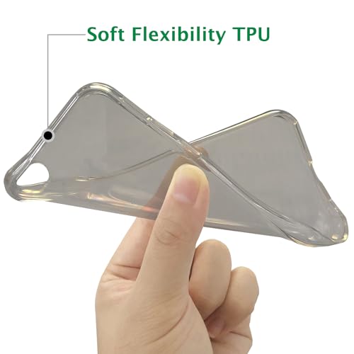Image of TENOC Phone Case Compatible with iPhone Xs Max, Gray Case Clear Shockproof Protective Bumper Slim Cover for 6.5 Inch