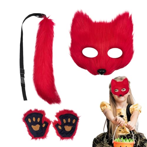 Masque de Renard avec Queue pour animer vos soirées de Carnaval et Masquerade