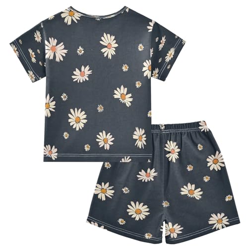 senya Short Sleeve Pajamas Sets Summer Cotton Sleepwear Little Daisy Seamless2