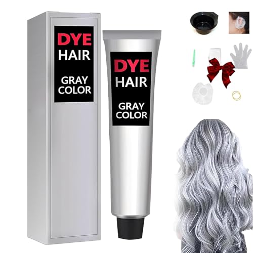 Tinte Natural En Crema Gris Plateado, Tinte Gris Plateado, Crema Gri Claro Plateao, Tine Platead, Tint Unisex De Moda Para Todo Tipo De Cabello (1 unidad)