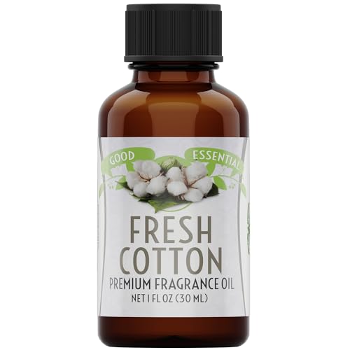 Image of Good Essential Professional Fresh Cotton Fragrance Oil 30ml (1 fl oz) - Scent for Diffusers, Candles, Soaps, Lotions, Perfumes, Dryer Balls