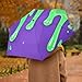 Fashion Street Graffiti Painting Green Purple UV50+ Compact Umbrella Good for Car, Golf, and On-the-Go Automatic Open Close Umbrella for Golf Auto Open