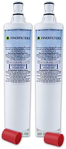 2 x Finerfilters Compatible Fridge Water Filter Cartridge for Whirlpool Fridge, Replaces SBS002, S20BRS, 4396508, 481281729632