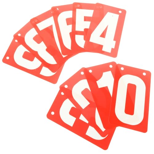10 tarjetas portátiles para registro de puntajes en rojo miniatura 1