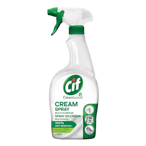 Image of Cif Cleanboost Cream Spray Original Multipurpose Surface Cleaner | 100% Dirt Removal | Tough Stain Cleaning | 650 ML