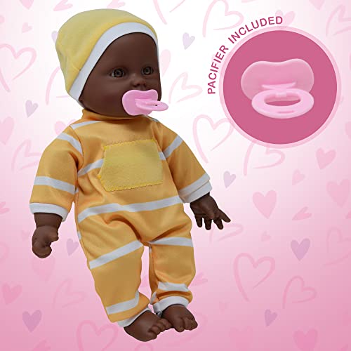 Image of The New York Doll Collection 11 inch Soft Body Baby Doll in Gift Box - 11 inch Baby Doll Toy for Kids, Boys, Girls and Toddlers - Baby Doll Pacifier Accessory Included