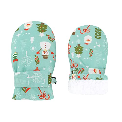 Image of American Trends Lined Fleece Toddler Mittens Winter Warm Gloves Child Ski Waterproof Snow Baby Mittens for Boys Girls, Toddler Christmas, S (Fits 6-18 Months) No Thumb