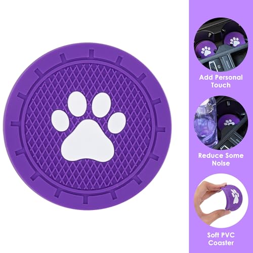 Portavasos para auto diseño pata de mascota paquete 4 miniatura 5