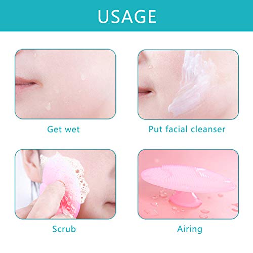 OBSCYON 6PCS Silicone Face Scrubber Kit, Manual Facial Cleansing Brush,Face Mask Brush, Exfoliating Lip Brush for Skin Care - Image 5