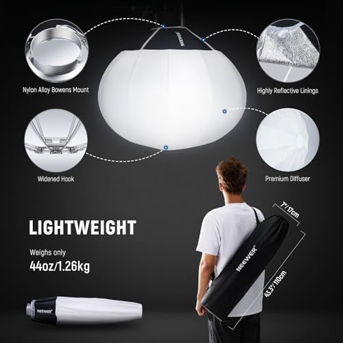 Image of NEEWER 33.5 inch /85cm Lantern Softbox, Quick Release Bowens Mount, NS35L