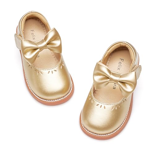 Image of Felix & Flora Toddler Little Girl Princess Dress Shoes-Mary Jane Flats for Girl Party School Shoes