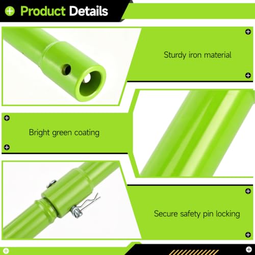 3 Pcs Auger Extension Drill Bits Set, 3/4" Shaft, Green, 7.7/11.4/19.3 in by yeesport - Used condition - Image 3