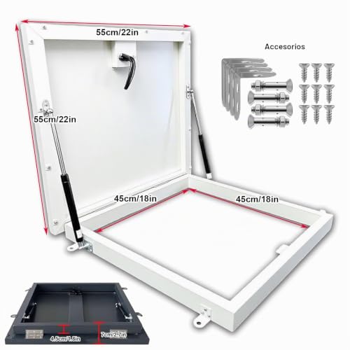 Claraboya techo aluminio 45x45 tragaluz con tapa acceso emergencia 3