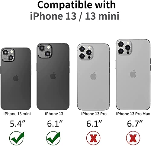 Image of Compatible for i Phone 14 | iPhone 14 Plus Camera Lens Protector, Tempered Glass Bling, Alloy Metal Camera prtotecton for i phone14 Silver
