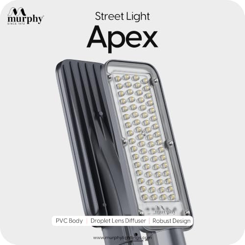 Image of Murphy Apex 20W LED Street Light | 6500K Cool White | IP68 Waterproof | 4kV Surge Protection | Outdoor Road & Pole Light | 2 Year Warranty | Pack of 1