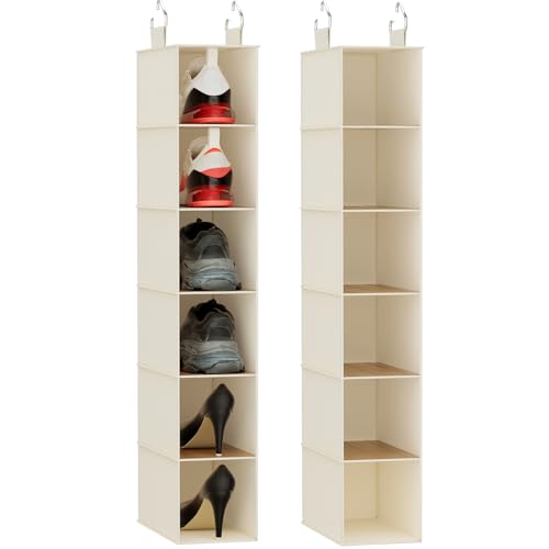 VERONLY Hanging Closet Shelf Shoe Organizer Set of 2 with...