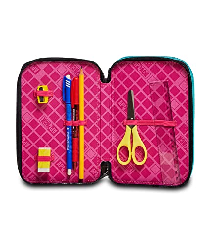 Appack 3 Zip Case, Black, Complete with Pencils, Markers Etc.., School & Leisure – vue 6