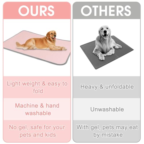 Tapis de refroidissement rose contre la canicule canine M