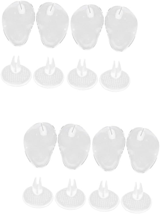 ORFOFE 8pairs Clear Silicone Toe Protectors Thong Sandal Metatarsal Pads Comfortable Forefoot Cushion Non- Inserts for -Flops High Heels Foot Guard for