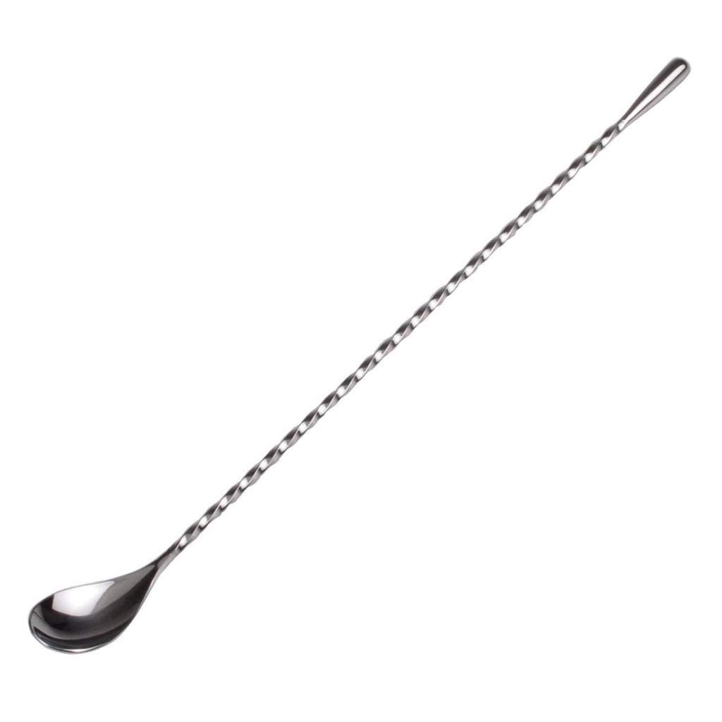 Rudra Exports Teardrop Bar Spoons Stainless Steel, Professional Cocktail Mixing Spoon Bar Tool Japanese Style Teardrop End Design, Spiral Pattern Spoon: 12 Inches - 6 Pcs Set 2