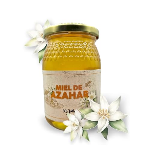 Miel Cruda de Azahar 100% Pura - Miel de 500 gramos - Miel Natural Artesanal elaborada por nuestros Apicultores de la Sierra de Espadán en Castellón - Tradición y Legado de nuestra Tierra - 0,5kg
