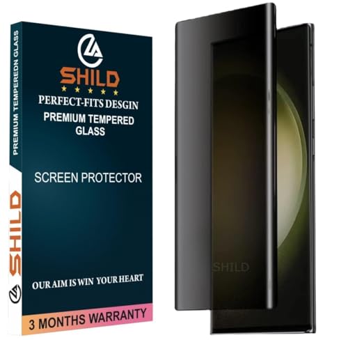 Image of EZ-GLAZ Curved Privacy Tempered Glass for Samsung Galaxy S23 Ultra (Pack of 1) | UV Screen Protector with Fingerprint Unlock Support | 9H Hardness | Anti-Spy Privacy Guard | HD Clear | Bubble Free Installation