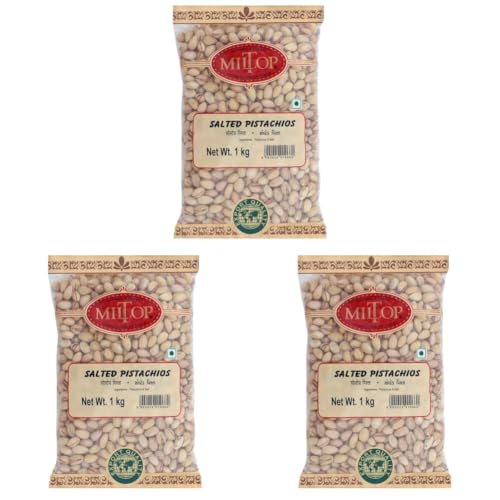 Image of Miltop Salted Pistachio, 1kg, Dry Fruits (Pack of 3)