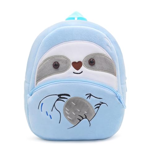 Image of Frantic Kids Velvet School Bag soft plush standard Backpack Baby Girl Preschool Mini Travel Bags Baby Girl & Baby Boy & Toddlers Picnic Carry Travelling Bags (2-5 Years)