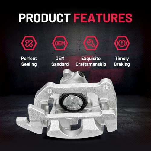 Image of BDFHYK 19-B7262 19-B7263 Rear Disc Brake Caliper Assembly for Audi A4 2009-2012 /A4 Quattro 2009-2012 /A5 2010-2012 /A5 Quattro 2008-2012 /Q5 2009-2012, 1.8L 2.0L L4 3.0L 3.2L V6 GAS /DIESEL 2pcs