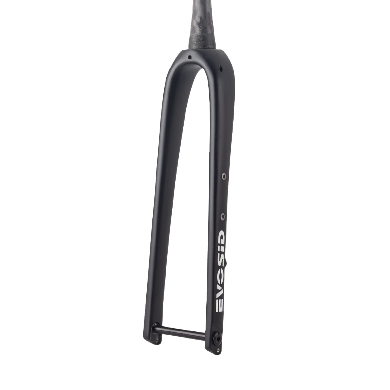 Gravel Fork Full Carbon Fiber Road Bicycle Fork 28.6mm Disc Brake Bike Fork 700 * 45C Thru Axle 12X100mm V Brake Hard Fork (Matte UD WHITE LOGO)