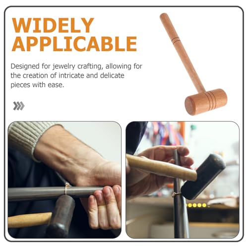 Miniatura 3 de Nuobesty Martillo Para Joyería Martillo De Madera Mango Ergonómico Herramienta Multiusos Para Fabricación Y Reparación De Joyas Carpintería Y Manualidades Accesorio Para Remodelar Y Moldear Precisión