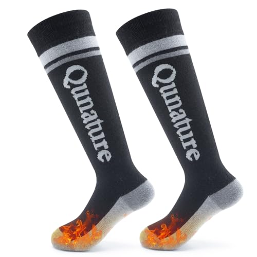 Chaussettes de ski enfant en laine chaussettes hautes chaudes hiver pour garçon et fille