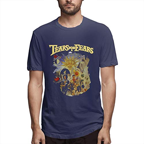 Sealiarks Tears for Fears Fashion Retro Personality T-Shirt for Men Navy