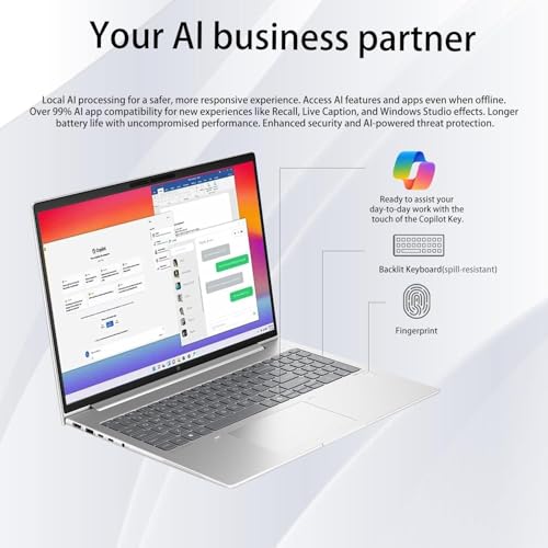 Image of HP Elitebook 660 G11 16 inch FHD+ Business Copilot AI Laptop, Intel 12-Core Ultra 7 165U vPro, 64GB DDR5, 2TB SSD, Wi-Fi 6E, 5MP IR Camera, Fingerprint, Backlit Keyboard, 2X Thunderbolt 4, Windows 11 Pro