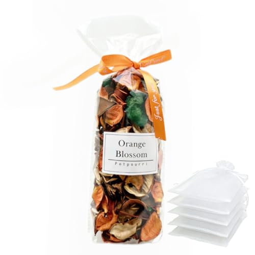 Citrus Scented Potpourri Bowl Filler with 5 Mesh Bags – Fall Dried Flower Mix for Home, Vase Filler & DIY Sachets,Potpourri Refill