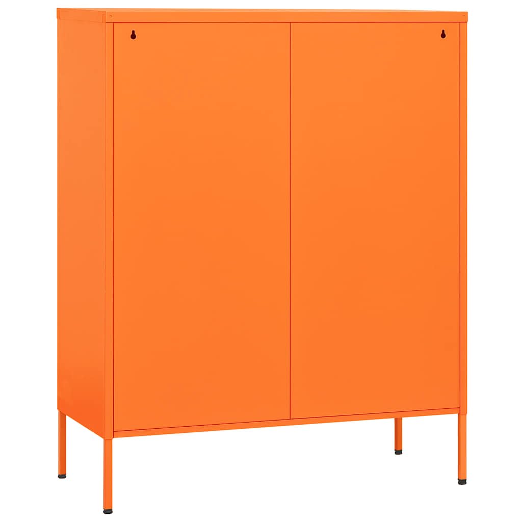 Credenza arancione, 80 x 35 x 101,5 cm, in acciaio