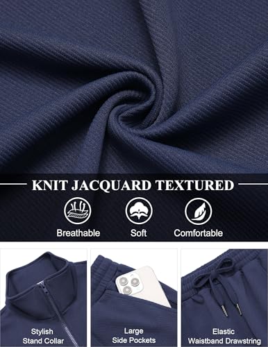 COOFANDY Mens Sport Pants And Jacket Slim Fit Jogger Suits Athletic Tracksuit Mens Sweatpants And Sweatshirt Sets